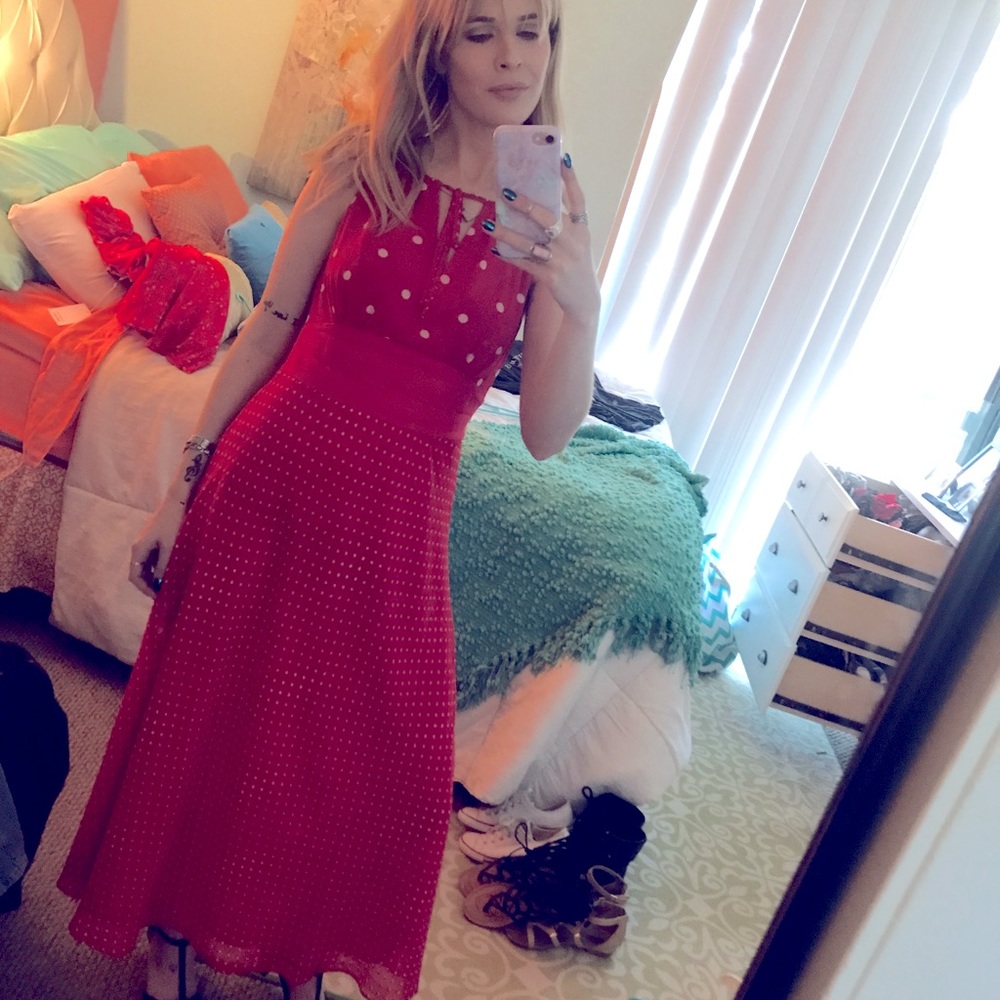 & Other Stories Paris Atelier Red Polka Dot Dress